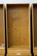 Times 2 - 32" x 96" x 17" deep wood book cases - no shelf pins