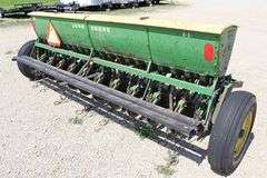 John Deere model B-A pull type 10 grain drill, 6" spacings, seed attachment, s/n 64083