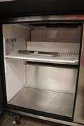 True TSSU-48-12M-8 portable 48" refrigerated prep table - 2 door - 1 lid with work space