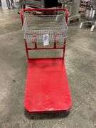 Winholt 24" x 36" heavy duty red metal 4 wheel warehouse cart