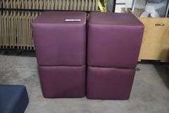 Times 4 - Hon 18" x 18" x 16" tall plum vinyl stools