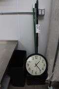 All to go - brooms and clock