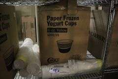 Choice 6 oz yellow paper frozen yogurt cups