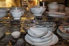 Top 2 shelves - assorted fine China