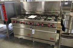 60" Dynamic Cooking Systems 60-10-2 gas 10 burner range with double oven