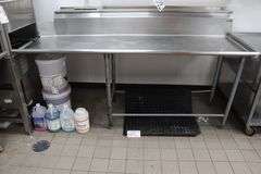 30" x 84" stainless right hand clean table