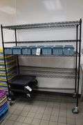24" x 60" portable black coated rack