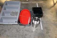 All to go - Silverware bus tube, measuring cups, food baskets, & inset pans