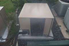 2023 Amerikooler 8' x 8' x 104" tall aluminum and foam walkin freezer with diamond plate floor with ramp - Bohn 2 fan evap - 3 phase compressor - fabulous unit - amazing unit - located in basement