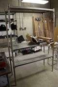18" x 45" portable heavy duty stainless shelf - needs adjusted