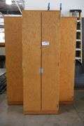 Times 3 - 29" x 84" x 14" Deep wood 2 door cabinets