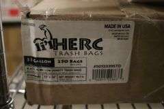 Case of black 33 gallon trash can liners