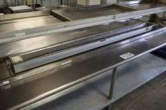 96" Wide double stainless over shelf with Hatco 72" Glo-Ray