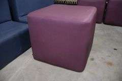Times 4 - Hon 18" x 18" x 16" tall plum vinyl stools