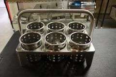 Stainless silverware organizer