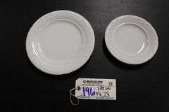 Times 88 - sets with 2 plates per set of Delco  ornate catering/wedding - 9 1/2" plate and 7 1/2" plate - matching (176 total plates)