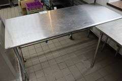 30" x 72" stainless open base work table
