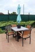 Patio set - 36" x 36" Grosfilex patio table with 4 chairs