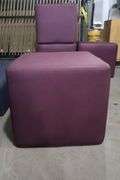 Times 4 - Hon 18" x 18" x 16" tall plum vinyl stools
