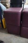 Times 4 - Hon 18" x 18" x 16" tall plum vinyl stools