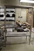18" x 45" portable heavy duty stainless shelf - needs adjusted
