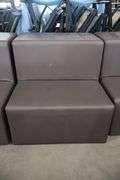 Times 2 - 36" wide x 34" tall x 40" deep charcoal vinyl modular seating