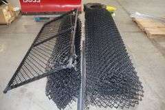 All to go - 8' Black coated chain link fence with door - was used for a playground - unknown dimensions before removal