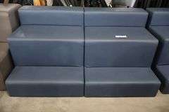 Times 2 - 36" wide x 34" tall x 40" deep Navy vinyl modular seating