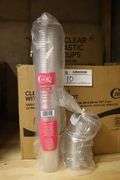 24 oz clear PET plastic cold cups with some lids
