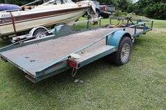 2004 Life-T 6' x 16' metal framed single axle blue utility trailer