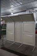 Wenger 7 panel Series 64 Travel master acoustic shells with portable transport cart - overall width is 22' - 4 panels have  frames, 3 are inserts