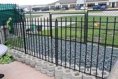 All to go - approximately 120' light aluminum black fencing only