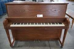 Baldwin 57" wood upright piano with bench