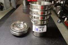 Times 4 - 7" stainless round insets with lids