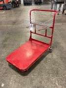 Winholt 24" x 36" heavy duty red metal 4 wheel warehouse cart