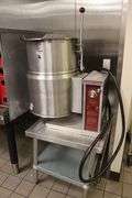 Crown EC-12TW 208 volt - 1 or 3 phase (wired for 3 phase)  tilting kettle with stainless equipment stand