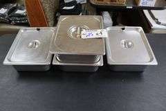 Times 4 - 1/2 x 4 stainless insets with lids