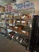 Times 3 - 24" x 60" portable chrome racks - come with some shelf covers