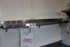 12" x 66" stainless wall mount shelf