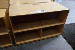48" wide x 30" tall x 22" deep wood dual sided portable island cabinet