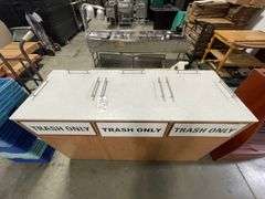 24" x 68" x 40" tall triple trash recepticle