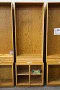 Times 2 - 32" x 96" x 17" deep wood book cases - no shelf pins