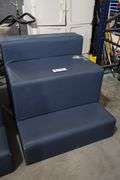 36" wide x 34" tall x 40" deep navy vinyl modular seating - rip in top