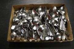 Times 10 dozen - assorted spoons - tea spoons, dinner spoons - heavy duty - matches forks