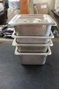 Times 4 - 1/6 x 4 stainless insets with lids