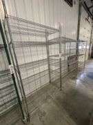 Times 2 - 24" 48" Chrome coated wire racks - 86" tall poles