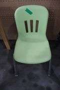 Times 2 - Chrome metal framed poly kids chairs