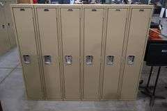 72" x 60" tall x 12" deep metal 6 bay locker system