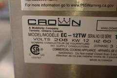 Crown EC-12TW 208 volt - 1 or 3 phase (wired for 3 phase)  tilting kettle with stainless equipment stand