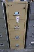 Fire King 4 drawer fire proof letter file cabinet - no key
